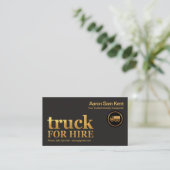 Retro Faux Gold Truck Signage Transport Visitekaartje (Staand voorkant)