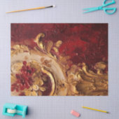 Retro faux gouden Victoriaans ornamenten bordeaux  Tissuepapier (Craft)