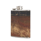 Retro faux leder, ziet er oud uit, krabt en versle heupfles (Links)