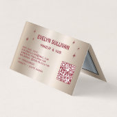 Retro faux oogschaduw palet gevouwen loyaliteitska visitekaartje (Achterkant)