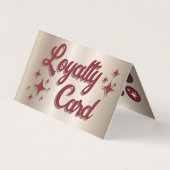 Retro faux oogschaduw palet gevouwen loyaliteitska visitekaartje (Voorkant)