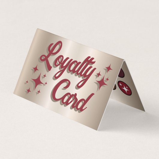 Retro faux oogschaduw palet gevouwen loyaliteitska visitekaartje (Voorkant)