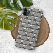 Retro Faux Stainless Steel Industrial Grid Patroon Case-Mate iPhone Case