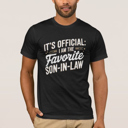 Retro Favoriete schoonzoon Het is officieel T-shirt (Voorkant)