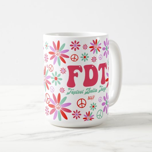 Retro FDT Foxtrot Delta Tango Koffiemok (Voorkant rechts)