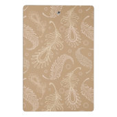 Retro-feater-bleek-patroon Mini Klembord (Achterkant)