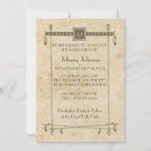 Retro Feather Banner Theme Afstuderen Aankondiging (Voorkant)