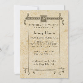 Retro Feather Banner Theme Afstuderen Aankondiging