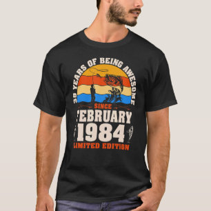Retro februari 1984 39 jaar oud Gevist 39e geboort T-shirt