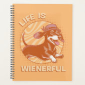 Retro Fedora Dachshund "Het leven is weelderig" Sc Planner (Voorkant)