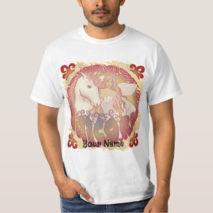 Retro fee- en eenhoorn t-shirt