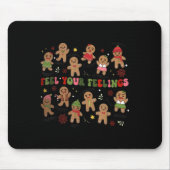 Retro Feel Your Feelings Gingerbread Christmas Men Muismat (Voorkant)