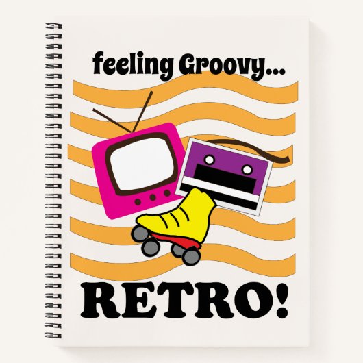 Retro Feeling Groovy Notitieboek (Voorkant)