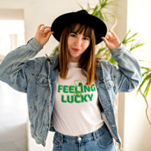 Retro Feeling Lucky St Patrick's Day Quote Vrouwen
