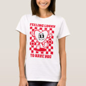 Retro Feeling Lucky Women's Valentijnsdag T-shirt (Voorkant)
