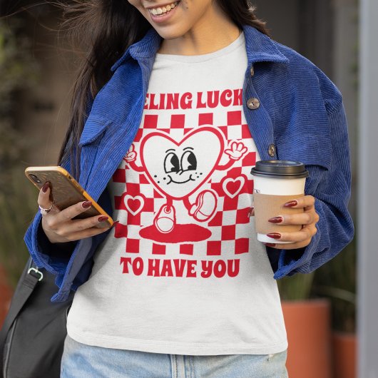 Retro Feeling Lucky Women's Valentijnsdag T-shirt