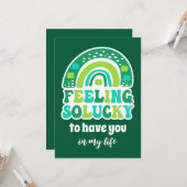 Retro Feeling zo Lucky St. Patrick's Day Kaart (Voorkant / Achterkant in situ)