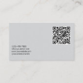 Retro Feest DJ Deejay Vinylplaat QR-code Visitekaartje (Achterkant)