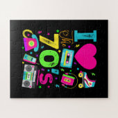 Retro feest in stijl van de jaren 70 legpuzzel (Horizontaal)