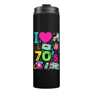Retro feest in stijl van de jaren 70 thermosbeker