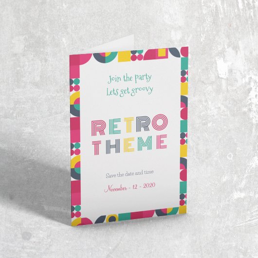 Retro Feest Kaart