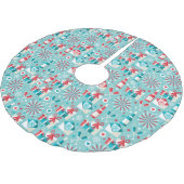 Retro-feestboomromen, geborsteld polyester kerstboom rok (Gekanteld)