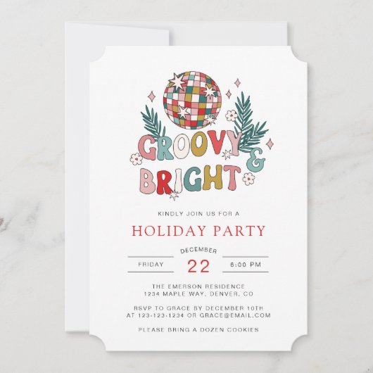 Retro-feestdag Kaart (Voorkant)