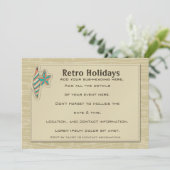 Retro Feestdagen [7x5 Uitnodiging] Kaart (Staand voorkant)