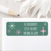 Retro Feestdagen adresetiketten Etiket (Insitu)