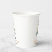 Retro feestdagen kerstboom midden midden eeuw mode papieren bekers (Rechts)