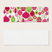 Retro feestdagen kerstpatroon mini visitekaartjes (Voorkant /achterkant)