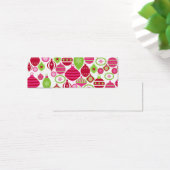 Retro feestdagen kerstpatroon mini visitekaartjes (Bureau)