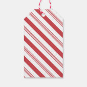 Retro Feestdagen Rode Notenkraker Candy Canes Stre Cadeaulabel (Achterkant)