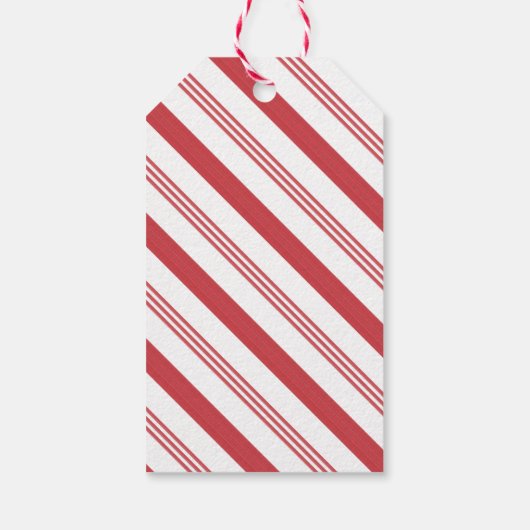 Retro Feestdagen Rode Notenkraker Candy Canes Stre Cadeaulabel (Achterkant)