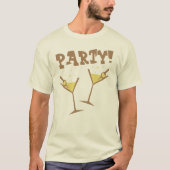 Retro feestdranken bruin T-shirt (Voorkant)