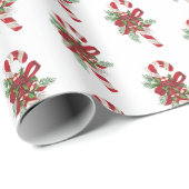  Retro Feestelijke Candy Cane Kerstmis Cadeaupapier (Rol Hoek)