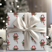  Retro Feestelijke Candy Cane Kerstmis Cadeaupapier