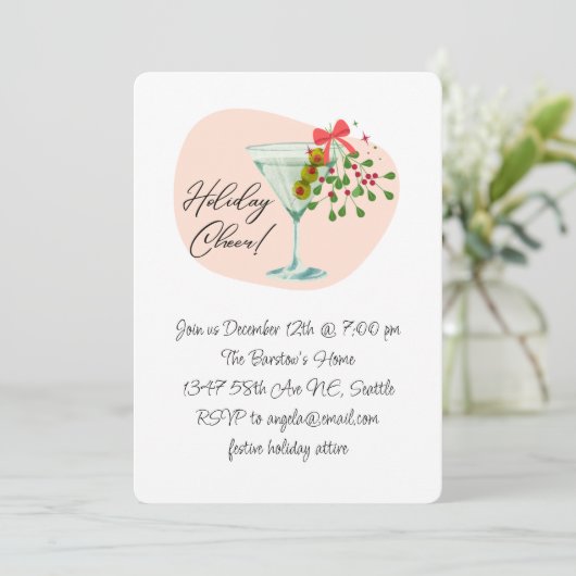 Retro feestelijke feestvreugde kaart (Staand voorkant)