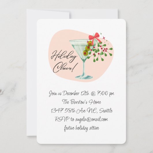 Retro feestelijke feestvreugde kaart (Voorkant)