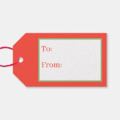 retro feestelijke kerstangels cadeaulabel (Achterkant Horizontaal)