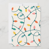 Retro feestelijke kleurrijke kerstverlichting één feestdagenkaart (Achterkant)