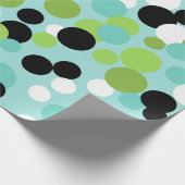 Retro Feestelijke Polka Dots Inpakpapier (Hoek)