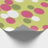 Retro-feestroze Limoen kerstpapier Cadeaupapier (Hoek)