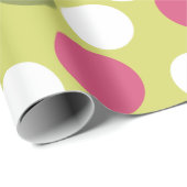 Retro-feestroze Limoen kerstpapier Cadeaupapier (Rol Hoek)