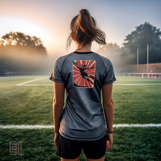 Retro Female Soccer Goalkeeper Tri-Blend Shirt