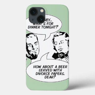 Retro Feminist Humor-telefoongesprekken iPhone 13 Hoesje