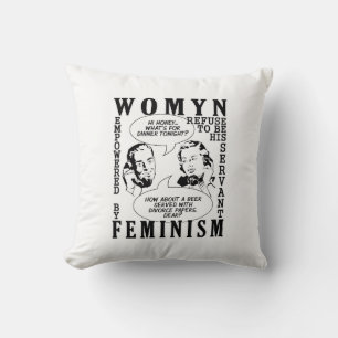 Retro Feministische Humor gooien kussen