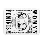 Retro Feministische Humor magneten (Horizontaal)
