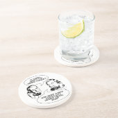 Retro Feministische Humor onderzetter (Zijkant)