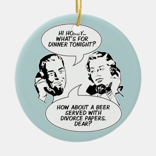Retro Feministische Humor ornament (Voorkant)